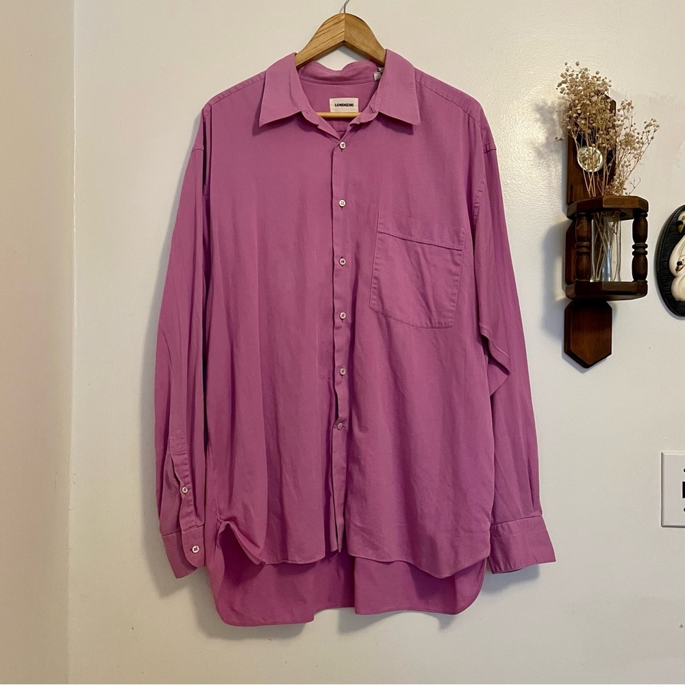LORENZINI 100% cotton vintage pink dress shirt